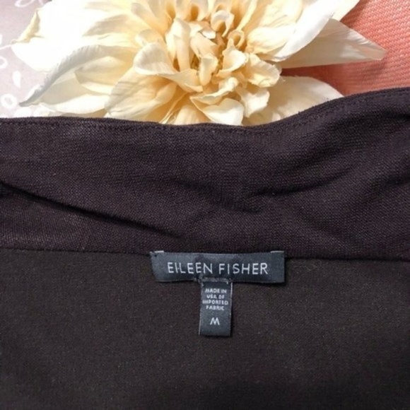 Eileen Fisher Open Front Sweater Cardigan Brown Medium - Picture 8 of 9
